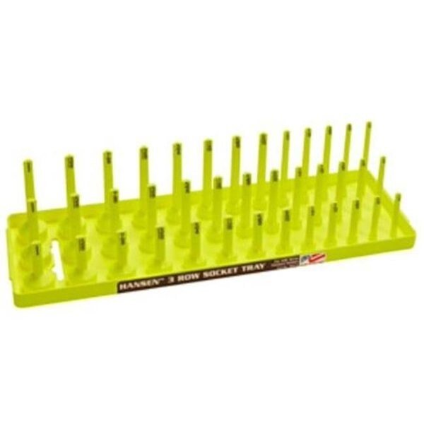 Hansen Global HR38083 0.37 in. Drive 3 Row Metric Socket Holder; HV Yellow, Hansen Global, Mfr#: HR38083